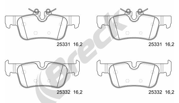 Set placute frana,frana disc 25331 00 651 00 BRECK